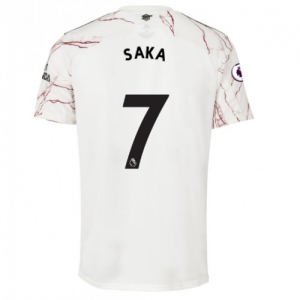 Arsenal Bukayo Saka 7 Venkovní Fotbalové Dresy 2020 21 - Krátký Rukáv