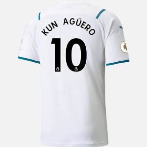 Manchester City Sergio Agüero 10 Venkovní Dres 2021 2022 - Krátký Rukáv