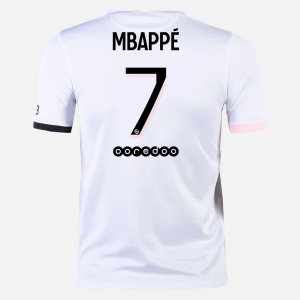 Paris Saint Germain PSG Kylian Mbappé 7 Venkovní Dres  2021 2022 - Krátký Rukáv